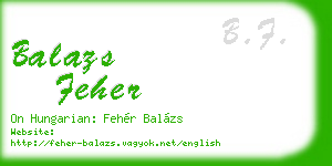 balazs feher business card