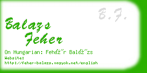 balazs feher business card